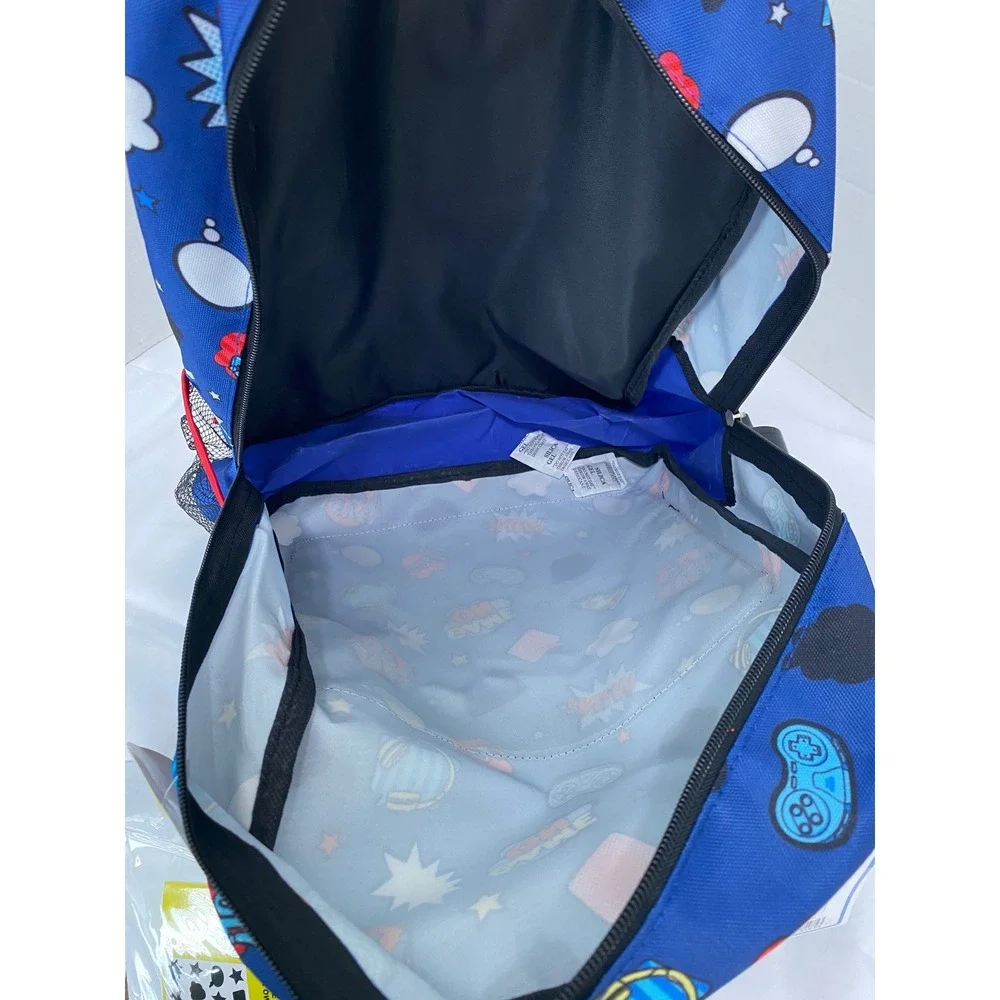 Reboot DIY Kit Backpack Boys OS Blue NEW Gamer Video Game Customize Water Bottle